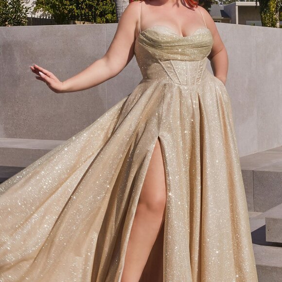 Plus size formal dress.Red,blue,green,gold,black prom evening military ball - Picture 1 of 6